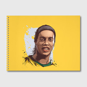 Альбом для рисования с принтом Ronaldinho в Кировске, 100% бумага
 | матовая бумага, плотность 200 мг. | Тематика изображения на принте: football | ronaldinho | роналдиньо | футбол | футболист