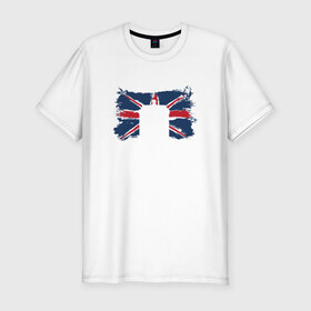 Мужская футболка премиум с принтом Tardis Britain в Кировске, 92% хлопок, 8% лайкра | приталенный силуэт, круглый вырез ворота, длина до линии бедра, короткий рукав | doctor who | британия | доктор кто | тардис