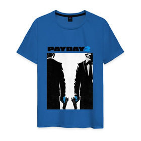Мужская футболка хлопок с принтом Payday 2 в Кировске, 100% хлопок | прямой крой, круглый вырез горловины, длина до линии бедер, слегка спущенное плечо. | Тематика изображения на принте: 