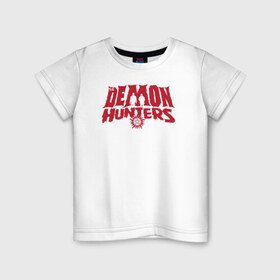 Детская футболка хлопок с принтом The Demon Hunters в Кировске, 100% хлопок | круглый вырез горловины, полуприлегающий силуэт, длина до линии бедер | 