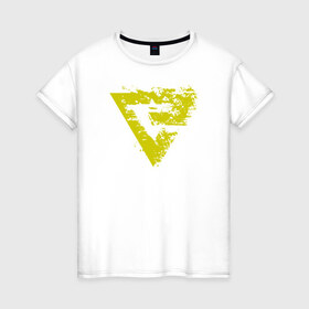 Женская футболка хлопок с принтом Witcher Quen sign в Кировске, 100% хлопок | прямой крой, круглый вырез горловины, длина до линии бедер, слегка спущенное плечо | 
