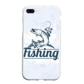 Чехол для iPhone 7Plus/8 Plus матовый с принтом Рыбалка в Кировске, Силикон | Область печати: задняя сторона чехла, без боковых панелей | fishing | рыба | рыбак | рыбалка | туризм