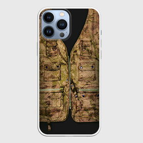 Чехол для iPhone 13 Pro Max с принтом Жилетка охотника в Кировске,  |  | Тематика изображения на принте: hunting | жилет | камуфляж | охота | охотник | туризм