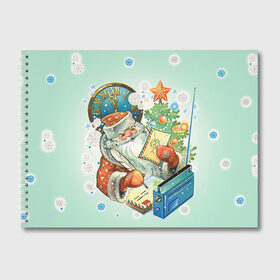Альбом для рисования с принтом Дед мороз в Кировске, 100% бумага
 | матовая бумага, плотность 200 мг. | Тематика изображения на принте: 2016 | год | дед мороз | новый | открытка | ретро | с новым годом | советский | ссср