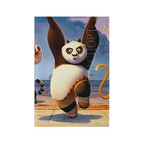 Обложка для паспорта матовая кожа с принтом Кунг фу панда в Кировске, натуральная матовая кожа | размер 19,3 х 13,7 см; прозрачные пластиковые крепления | kung fu | kung fu panda | panda | кунг фу | кунг фу панда | кунгфу | панда. кунг фу | по