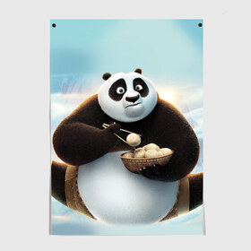 Постер с принтом Кунг фу панда в Кировске, 100% бумага
 | бумага, плотность 150 мг. Матовая, но за счет высокого коэффициента гладкости имеет небольшой блеск и дает на свету блики, но в отличии от глянцевой бумаги не покрыта лаком | панда