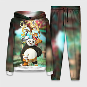 Женский костюм 3D (с толстовкой) с принтом Кунг фу панда в Кировске,  |  | Тематика изображения на принте: kung fu | kung fu panda | panda | кунг фу | кунг фу панда | кунгфу | панда. кунг фу | по