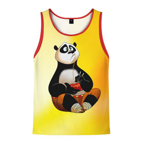 Мужская майка 3D с принтом Кунг фу панда в Кировске, 100% полиэстер | круглая горловина, приталенный силуэт, длина до линии бедра. Пройма и горловина окантованы тонкой бейкой | kung fu | kung fu panda | panda | кунг фу | кунг фу панда | кунгфу | панда. кунг фу | по
