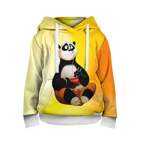 Детская толстовка 3D с принтом Кунг фу панда в Кировске, 100% полиэстер | двухслойный капюшон со шнурком для регулировки, мягкие манжеты на рукавах и по низу толстовки, спереди карман-кенгуру с мягким внутренним слоем | kung fu | kung fu panda | panda | кунг фу | кунг фу панда | кунгфу | панда. кунг фу | по