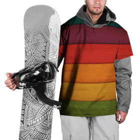 Накидка на куртку 3D с принтом Colored fence в Кировске, 100% полиэстер |  | color | полосочки | цвет