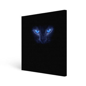 Холст квадратный с принтом Кошка с голубыми глазами в Кировске, 100% ПВХ |  | глаза | кот | синий
