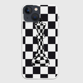 Чехол для iPhone 13 mini с принтом Ферзь в Кировске,  |  | Тематика изображения на принте: клетки | ферзь | шахматная доска | шахматы