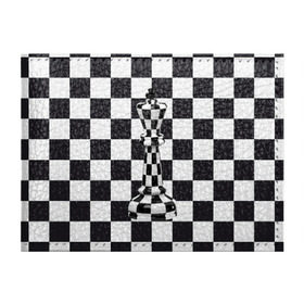Обложка для студенческого билета с принтом Ферзь в Кировске, натуральная кожа | Размер: 11*8 см; Печать на всей внешней стороне | Тематика изображения на принте: клетки | ферзь | шахматная доска | шахматы