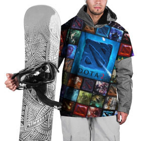 Накидка на куртку 3D с принтом Dota 2 коллаж логотип в Кировске, 100% полиэстер |  | Тематика изображения на принте: dota 2 коллаж | девушки | игра | логотип | монстры