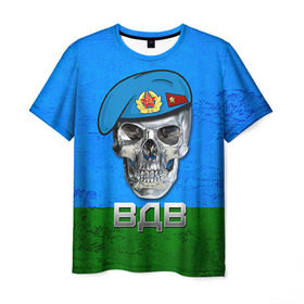Мужская футболка 3D с принтом ВДВ в Кировске, 100% полиэфир | прямой крой, круглый вырез горловины, длина до линии бедер | армия | вдв | вдвшник | военно десантные | военный | войска | десантник | рф | служба | структура