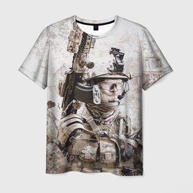 Мужская футболка 3D с принтом ФСБ Альфа в Кировске, 100% полиэфир | прямой крой, круглый вырез горловины, длина до линии бедер | Тематика изображения на принте: армия | военный | рф | служба | стрелок | структура