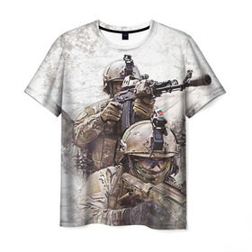 Мужская футболка 3D с принтом ФСБ Альфа в Кировске, 100% полиэфир | прямой крой, круглый вырез горловины, длина до линии бедер | армия | военный | рф | служба | стрелок | структура