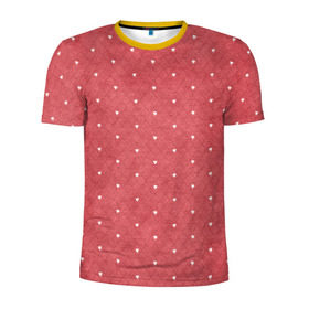 Мужская футболка 3D спортивная с принтом Сердечки в Кировске, 100% полиэстер с улучшенными характеристиками | приталенный силуэт, круглая горловина, широкие плечи, сужается к линии бедра | любовь | орнамент | праздник | сердечки