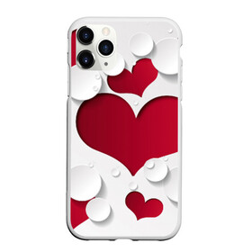 Чехол для iPhone 11 Pro матовый с принтом Сердца в Кировске, Силикон |  | любовь | орнамент | праздник | сердца