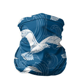 Бандана-труба 3D с принтом Чайки в Кировске, 100% полиэстер, ткань с особыми свойствами — Activecool | плотность 150‒180 г/м2; хорошо тянется, но сохраняет форму | небо | полет | птицы | чайки