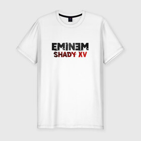 Мужская футболка премиум с принтом Eminem Shady 15 в Кировске, 92% хлопок, 8% лайкра | приталенный силуэт, круглый вырез ворота, длина до линии бедра, короткий рукав | Тематика изображения на принте: 