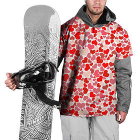 Накидка на куртку 3D с принтом Сердца, любовь, орнамент, праз в Кировске, 100% полиэстер |  | любовь | орнамент | праздник | сердца