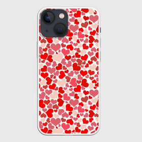 Чехол для iPhone 13 mini с принтом Сердца, любовь, орнамент, праз в Кировске,  |  | любовь | орнамент | праздник | сердца