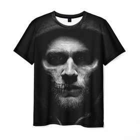 Мужская футболка 3D с принтом Sons Of Anarchy в Кировске, 100% полиэфир | прямой крой, круглый вырез горловины, длина до линии бедер | Тематика изображения на принте: sons of anarchy | анархии | сыны