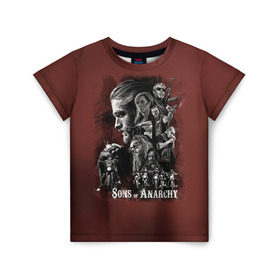 Детская футболка 3D с принтом Sons Of Anarchy в Кировске, 100% гипоаллергенный полиэфир | прямой крой, круглый вырез горловины, длина до линии бедер, чуть спущенное плечо, ткань немного тянется | sons of anarchy | анархии | сыны