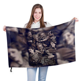 Флаг 3D с принтом Sons Of Anarchy в Кировске, 100% полиэстер | плотность ткани — 95 г/м2, размер — 67 х 109 см. Принт наносится с одной стороны | sons of anarchy | анархии | сыны