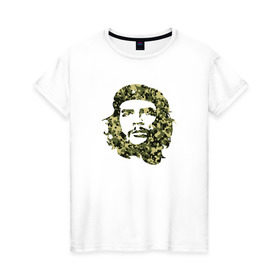 Женская футболка хлопок с принтом Che Guevara camo в Кировске, 100% хлопок | прямой крой, круглый вырез горловины, длина до линии бедер, слегка спущенное плечо | 