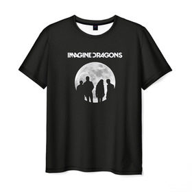 Мужская футболка 3D с принтом Imagine dragons в Кировске, 100% полиэфир | прямой крой, круглый вырез горловины, длина до линии бедер | dragons | imagine | rock | драгонз | имэджн | рок