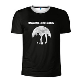 Мужская футболка 3D спортивная с принтом Imagine dragons в Кировске, 100% полиэстер с улучшенными характеристиками | приталенный силуэт, круглая горловина, широкие плечи, сужается к линии бедра | dragons | imagine | rock | драгонз | имэджн | рок