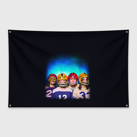 Флаг-баннер с принтом Red Hot Chili Peppers в Кировске, 100% полиэстер | размер 67 х 109 см, плотность ткани — 95 г/м2; по краям флага есть четыре люверса для крепления | chili | heavy | hot | metal | peppers | red | rhcp | rock | trash | кидис | метал | рок | хеви | энтони