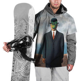 Накидка на куртку 3D с принтом Сын человеческий в Кировске, 100% полиэстер |  | Тематика изображения на принте: art | искусство | рене | рене магритт | сын человеческий