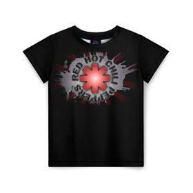 Детская футболка 3D с принтом Red Hot Chili Peppers в Кировске, 100% гипоаллергенный полиэфир | прямой крой, круглый вырез горловины, длина до линии бедер, чуть спущенное плечо, ткань немного тянется | Тематика изображения на принте: chili | heavy | hot | metal | peppers | red | rhcp | rock | trash | кидис | метал | рок | хеви | энтони