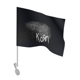 Флаг для автомобиля с принтом KoЯn в Кировске, 100% полиэстер | Размер: 30*21 см | korn | metal | rock | группы | корн | метал | рок