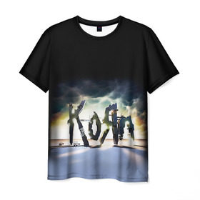 Мужская футболка 3D с принтом KoЯn в Кировске, 100% полиэфир | прямой крой, круглый вырез горловины, длина до линии бедер | korn | metal | rock | группы | корн | метал | рок