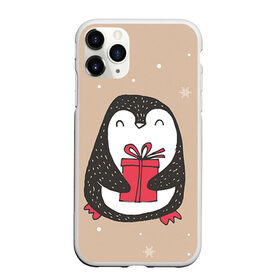 Чехол для iPhone 11 Pro Max матовый с принтом Пингвин с подарком в Кировске, Силикон |  | пингвин