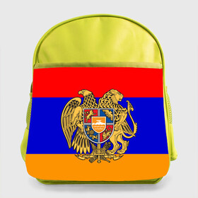 Детский рюкзак с принтом Герб и флаг Армении в Кировске, 100% полиэстер | Размеры изделия - высота 34 см, ширина 28 см, глубина 10 см
Размер поля для печати - высота 19.5 см, ширина 24 см | armenia | армения | герб | флаг