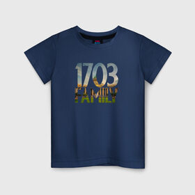 Детская футболка хлопок с принтом 1703 family в Кировске, 100% хлопок | круглый вырез горловины, полуприлегающий силуэт, длина до линии бедер | Тематика изображения на принте: петербург | питер | санкт | санкт петербург | спб