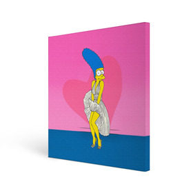 Холст квадратный с принтом Мардж в Кировске, 100% ПВХ |  | 14 февраля | love | влюбленные | лав | любовь | мардж | пара | парные | парные вещи | подарок | симпсон