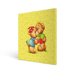 Холст квадратный с принтом Влюбленные мишки в Кировске, 100% ПВХ |  | Тематика изображения на принте: 14 февраля | bear | love | teddy | валентин | влюбленный | любовь | милый | мишка | рисунок | сердечко | сердце