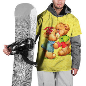 Накидка на куртку 3D с принтом Влюбленные мишки в Кировске, 100% полиэстер |  | Тематика изображения на принте: 14 февраля | bear | love | teddy | валентин | влюбленный | любовь | милый | мишка | рисунок | сердечко | сердце