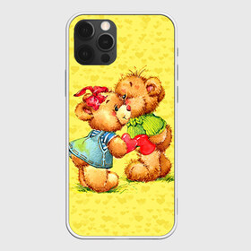 Чехол для iPhone 12 Pro Max с принтом Влюбленные мишки в Кировске, Силикон |  | 14 февраля | bear | love | teddy | валентин | влюбленный | любовь | милый | мишка | рисунок | сердечко | сердце