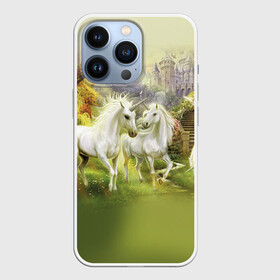 Чехол для iPhone 13 Pro с принтом Единороги в Кировске,  |  | horse | horseshoe | акварель | головалошади | грива | единорог | жеребец | животные | конь | лошадь | лошадьскрыльями | подкова | природа | рисуноккрасками