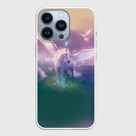 Чехол для iPhone 13 Pro с принтом Пегас в Кировске,  |  | horse | horseshoe | акварель | головалошади | грива | единорог | жеребец | животные | конь | лошадь | лошадьскрыльями | подкова | природа | рисуноккрасками