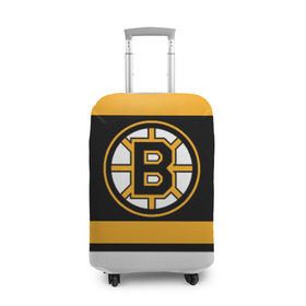 Чехол для чемодана 3D с принтом Boston Bruins в Кировске, 86% полиэфир, 14% спандекс | двустороннее нанесение принта, прорези для ручек и колес | boston bruins | hockey | nhl | нхл | спорт | хоккей