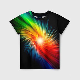 Детская футболка 3D с принтом Звезда радуга в Кировске, 100% гипоаллергенный полиэфир | прямой крой, круглый вырез горловины, длина до линии бедер, чуть спущенное плечо, ткань немного тянется | Тематика изображения на принте: звезда радуга | небо | свет | спектр