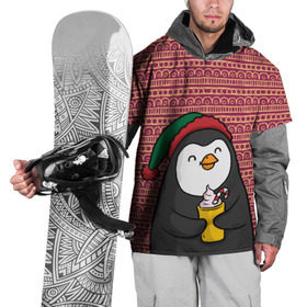 Накидка на куртку 3D с принтом Пингвиня в Кировске, 100% полиэстер |  | пингвин